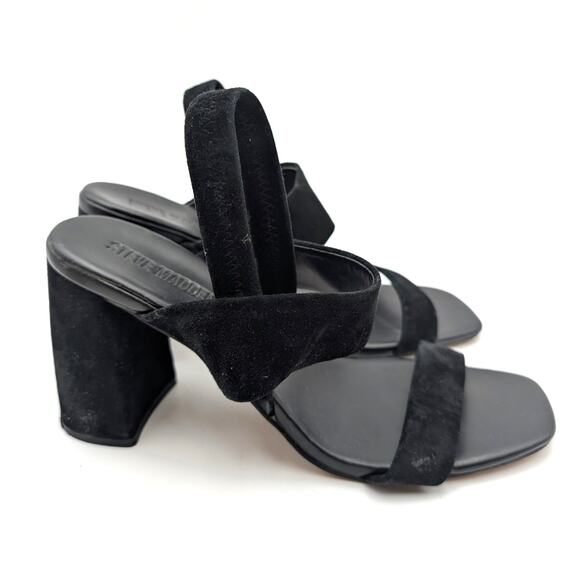 Steve Madden Marbell Slingback Block Heel Sandal Women's Black Size US10M EU40.5 - Picture 3 of 13